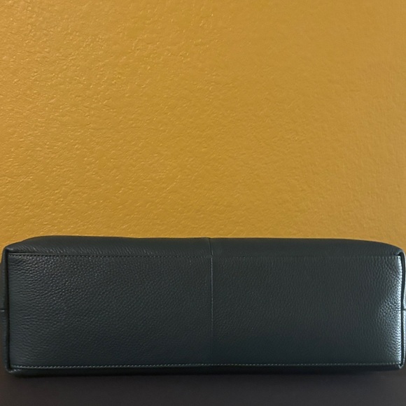 Chic Dark Green Leather Clutch - Picture 10 of 10